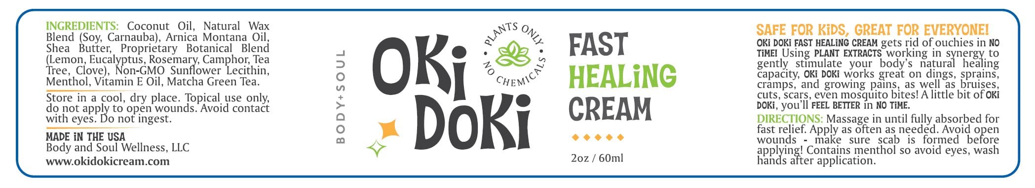 Oki Doki Fast Healing Cream
